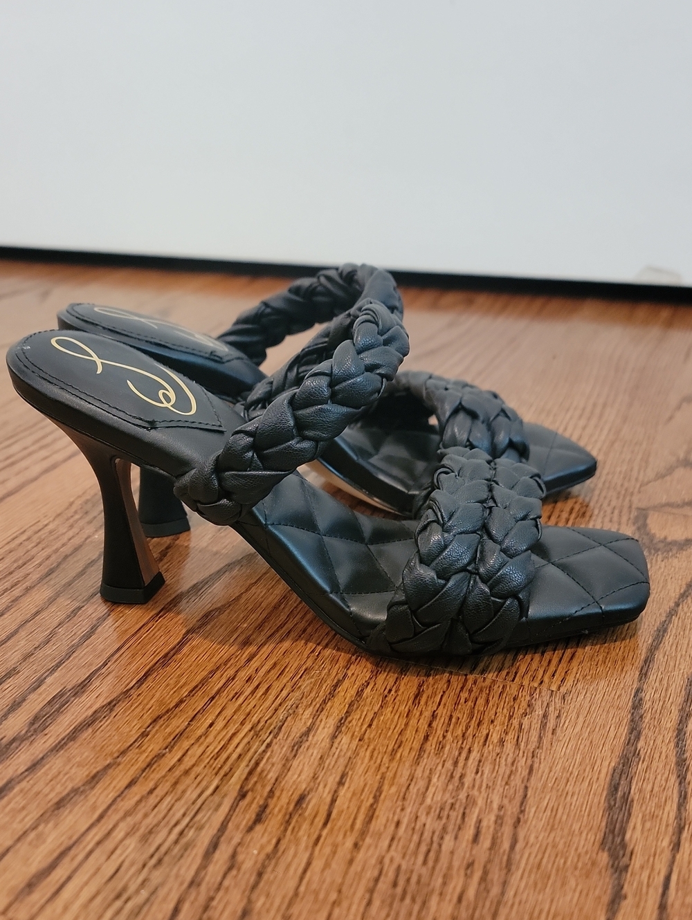 Sam Edelman Black Braid Slide Sandle Size 8 NWOB - Picture 2 of 6